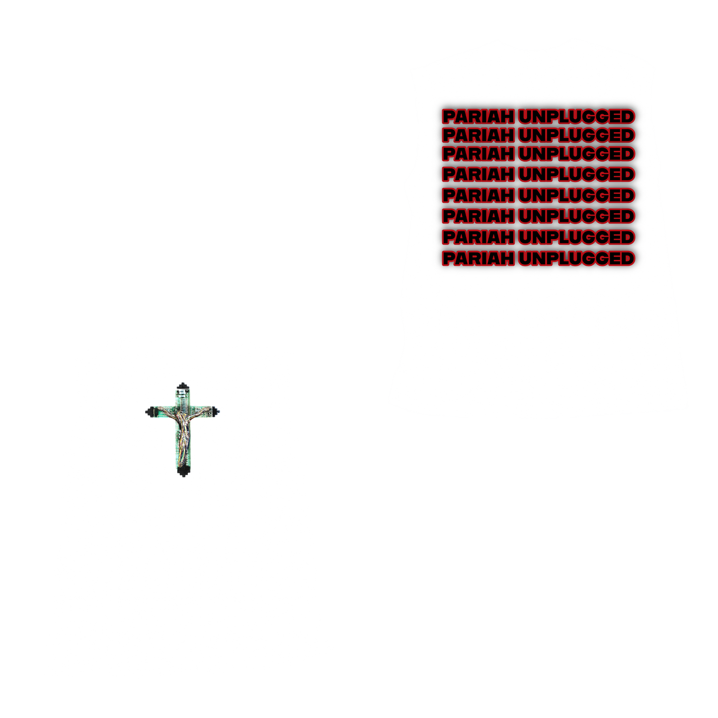White Cross Muscle Tee