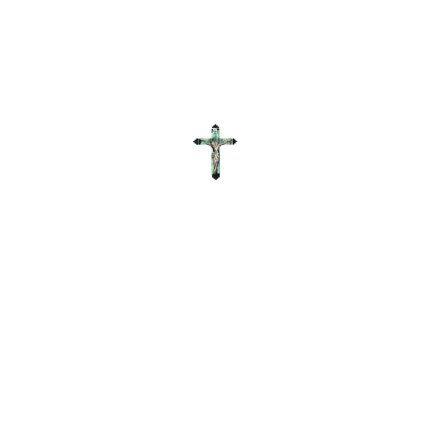 White Cross Muscle Tee